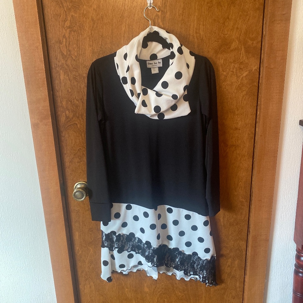 Polka Dot and Lace Party Dress